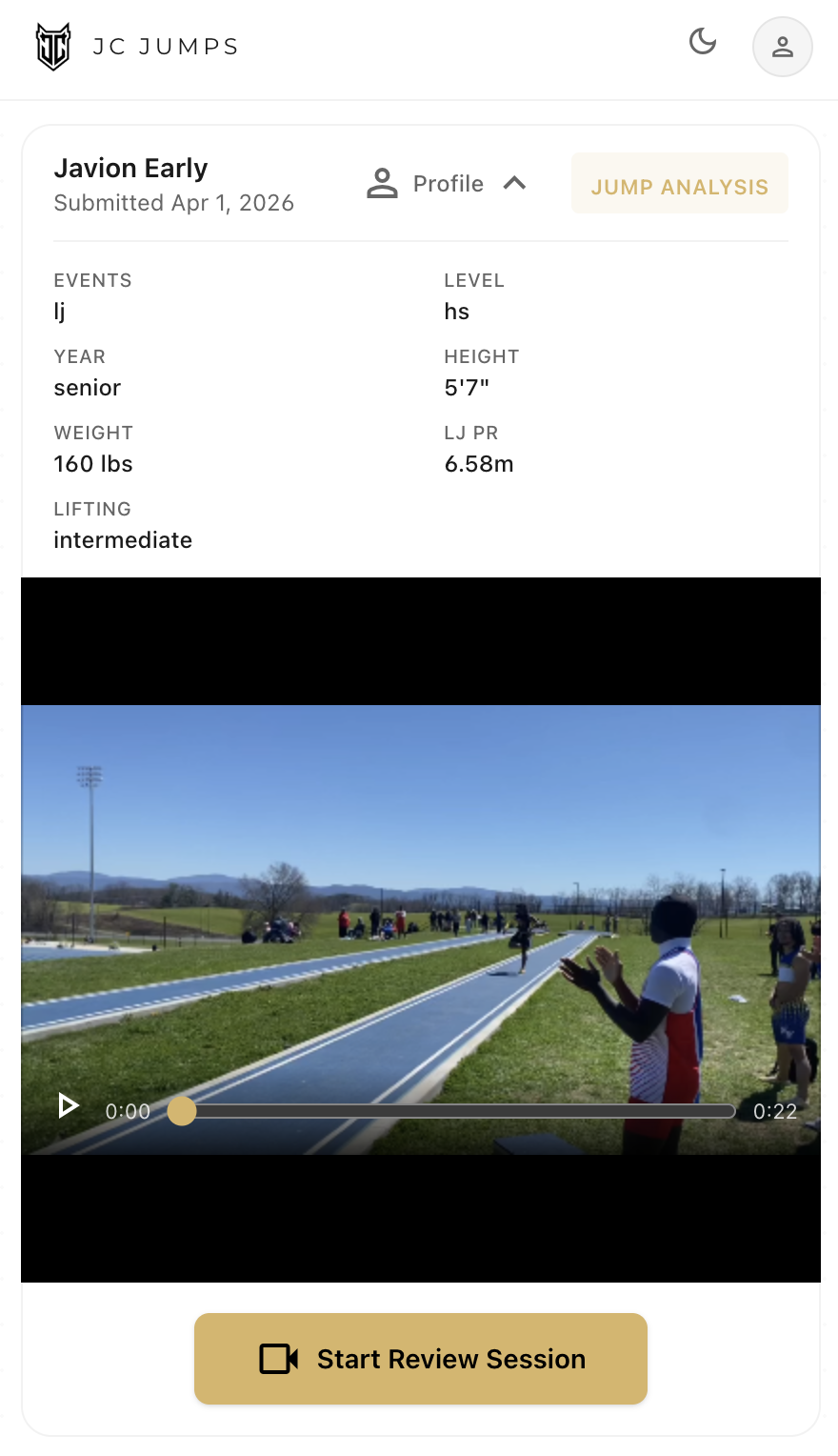 Review studio with video player and annotation tools